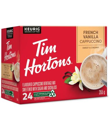 Tim Hortons French Vanilla Cappuccino K-Cup Pods 24 Pack & Original Coffee blend Single Serve Keurig K-Cup Pods Medium Roast 48 Count French Vanilla Cappuccino + Pods 48 Count 1 Count (Pack of 24) - Buy Online on GoSupps.com