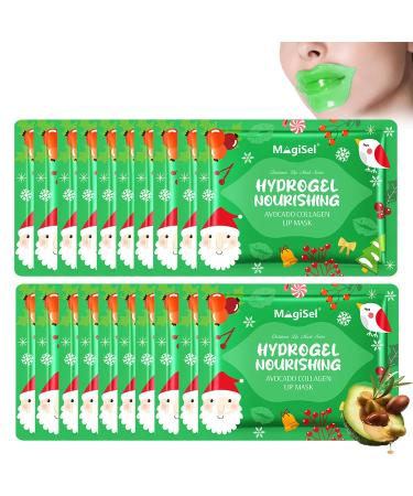 RedOceansM Avocado Collagen lip mask 20 pieces collagen moisture lip care mask lip mask overnight sheet sleep care lip peeling mask lip mask beauty