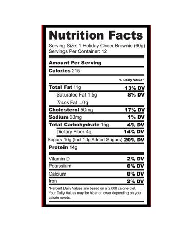 Eat Me Guilt Free Limited Edition Holiday Cheer Brownie - Box of 12 | High Protein, Low Carb - Buy Online on GoSupps.com