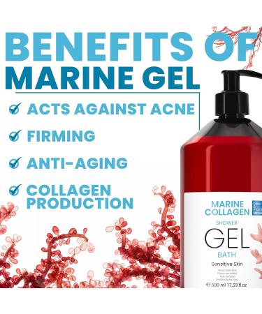 Marine Collagen Shower Gel 5000 ml Youthrestoring & Moisturizing Bath & Shower Gel Nourishes Refreshes & Revitalizes the Skin 100 Natural Vegan & Environmentally Friendly Made in France Fresh 5 l 1er Pack - Buy Online on GoSupps.com