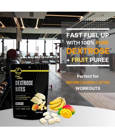 Dextrose Bites - Energizing Melts & Portable Glucose Tablets for Workouts - Banana Mango Flavor (Pack of 01 - Buy Online on GoSupps.com