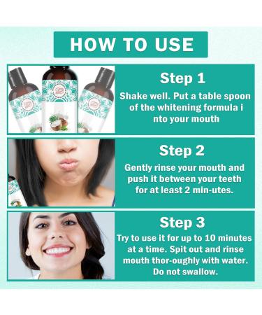 Coconut Oil Pulling Mouthwash with Mint | Natural Teeth Whitening & Gum Health | 8 Fl. Oz - Antigingivitis Oral Care - Buy Online on GoSupps.com