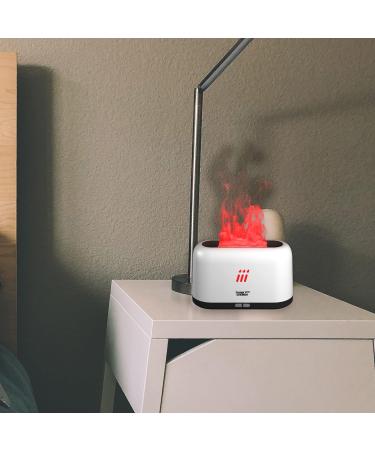 Think Gizmos 180ml Colour Changing Flame Humidifier Essential Oil Diffuser - Super Quiet & Portable - Ideal for Home, Office, Yoga, Spa - 10hr Run-Time - White - Buy Online on GoSupps.com