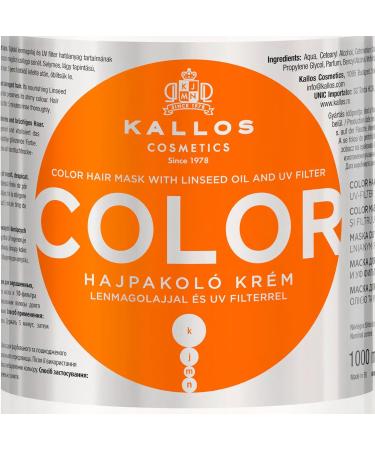 Kallos Colour Hair Mask White 1000ml - Intensive Conditioning Treatment - Buy Online on GoSupps.com
