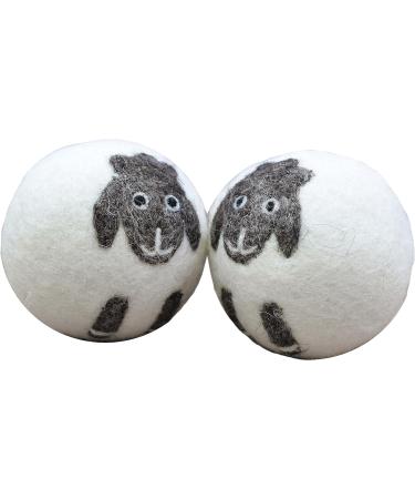 Pachamama Handmade XL Wool Tumble Dryer Balls 7cm 3 Pk Reduce Drying Time Save Energy Fabric Soften Reduce Static Reduce Wrinkles Unscented Long Life - Cute Sheep Pattern Felted by Hand Fair Trade - Buy Online on GoSupps.com