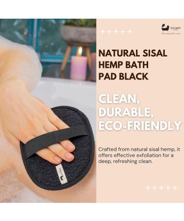 Natural Sisal Hemp Bath Pad - Luxury Exfoliating Body Scrubber | Biodegradable Shower Sponge for Men & Women | Eco-Friendly Bath Accessories - Buy Online on GoSupps.com