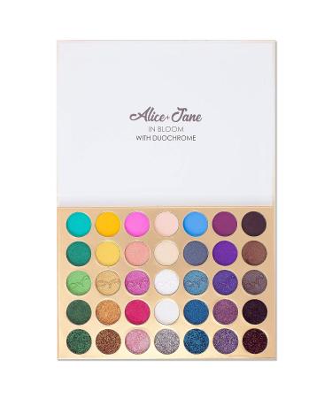 Alice+Jane 35 Color High Pigment Eyeshadow Palette - Glitter, Cream & Duochrome Shades In Bloom - Buy Online on GoSupps.com