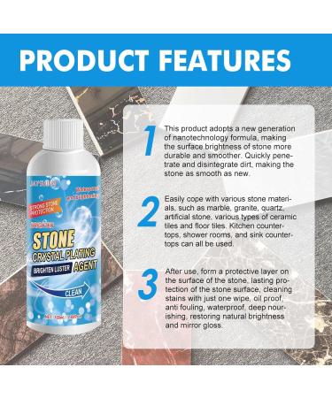 Stone Stain Remover Cleaner Marble Stone Cleaner Polishes Kitchen Marble Oil Stain Cleaner Crystal Plating Agen for Kitchen Patio Backyard Marble Cleaner and Polish (3pcs) - Buy Online on GoSupps.com