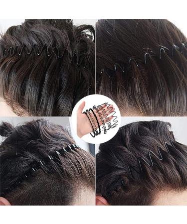 Metal Headband Set - 6 Pack Hair Bands for Men and Women | Non Slip Sports Headbands with Teeth Comb | Unisex Hairband Accessories for Outdoors and Beauty Care - Buy Online on GoSupps.com