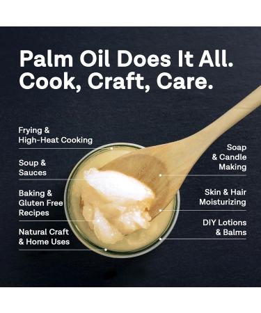MD.LIFE PALM OIL - 16oz - Sustainable Food Grade Palm Oil for Cooking - Great for Soap Making Supplies Cooking Oil Creams and Lotions 1 Pound (Pack of 1) - Buy Online on GoSupps.com