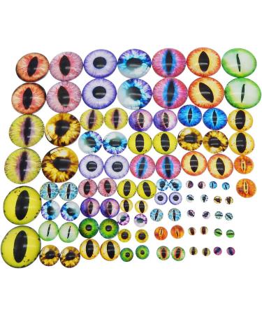 Julie Wang Glass Dragon Eye Cabochons - 180PCS Assorted Sizes for Doll Making & Jewelry Settings - Buy Online on GoSupps.com