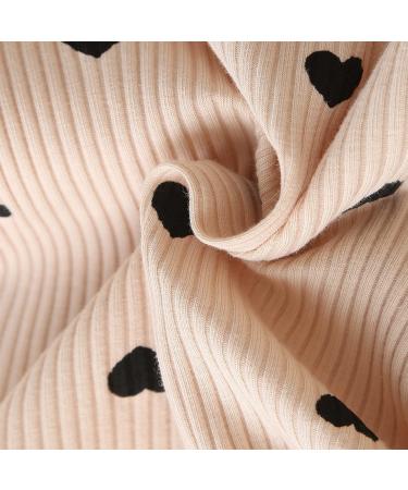 UUAISSO Baby Girls Cow Print Ruffled Top and Pants Set | 9-12 Months | Infant Clothing Outfit Gift - Apricot Hearts - Buy Online on GoSupps.com