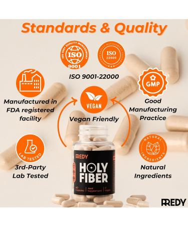 REDY 4-in-1 Premium Blend Psyllium Husk Aloe Vera Chia Seeds Flaxseeds Fiber Supplement 60 Vegan Daily Capsules Gut Health & Digestive Support 60 Count (Pack of 1) - Buy Online on GoSupps.com