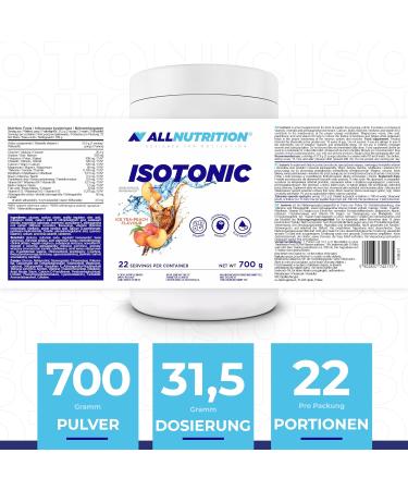 All-Nutrition Isotonic Beverage Concentrate - Hydrating Powder for Endurance & Relaxation - Peach Flavor - 700g (1 Pack) - Ideal for Post-Workout Recovery - Buy Online on GoSupps.com