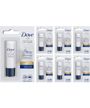 Lip Balm | Dove Nourishing Lipcare 4.8g | Essential Intensiv | Lipstick | PACK OF 6