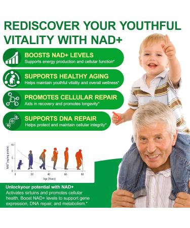 NAD+ Supplement 2000 mg Extra Strength for Women & Men-120p - Buy Online on GoSupps.com