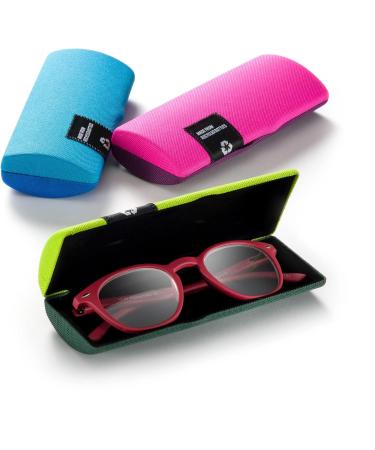 FEFI Hardcase Glasses Case | Eco-Friendly Fabric Cover made from Recycled PET Bottles - Pink - Buy Online on GoSupps.com