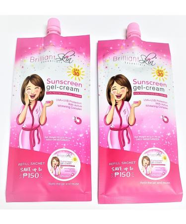Brilliant Skin Sunscreen Gel-Cream SPF 30 Sachet Size 50 gram (Pack of 2) - Buy Online on GoSupps.com