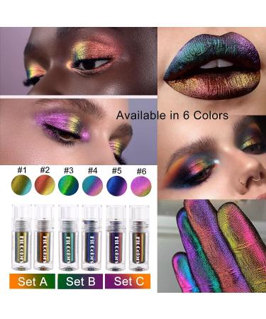 SUSIKEKI Liquid Glitter Eyeshadow Duo Chameleon Multichrome Metallic Shimmer Eye Shadows for Bold Smokey Makeup Looks - Long Lasting & Quick Drying Opaque Sparkle - Korean Makeup Kits (Dark Blue & Purple) - Buy Online on GoSupps.com