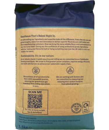 Nature's Gold Premium Baker's Strong White Bread Flour 1.5kg (Pack of 2) - Buy Online on GoSupps.com