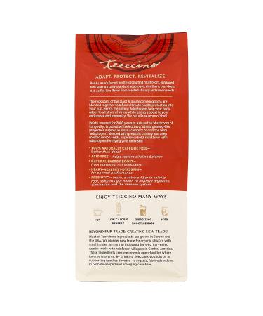 Teeccino Mushroom Herbal Coffee - Reishi & Eleuthero Dark Roast, Caffeine Free, 10 oz - Buy Online on GoSupps.com