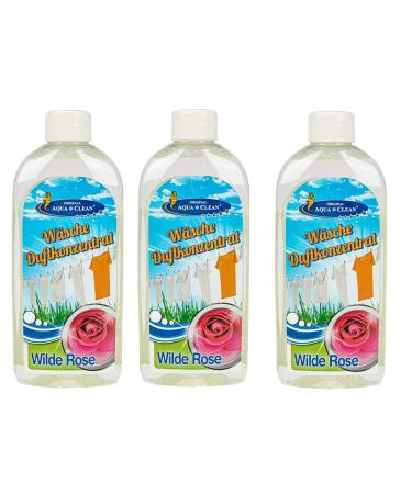 AQUA CLEAN laundry fragrance concentrate 3x250ml (Wild Rose) Rose 250 ml (pack of 3)