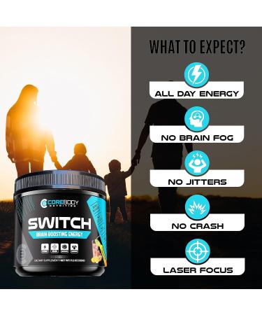 Buy Switch Brain Boosting Nootropic Energy Supplement - Enhance Focus Memory & Mood - Sugar Free Keto Strawberry Lemonade - Buy Online on GoSupps.com