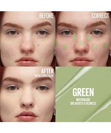  Maybelline Maybelline New York Color Correcting Concealer - 151 Green set avec Maybelline New York Instant Anti Age Eraser 00 Concealer - Buy Online on GoSupps.com