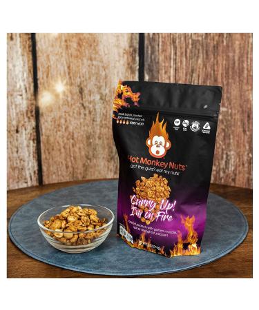 Curry Up! Hot Monkey Nuts: Roasted Peanuts with Garam Masala, Tomato, Buttermilk and Ghost Pepper - Non-GMO, Gluten Free, Spicy Individual Packs - Buy Online on GoSupps.com