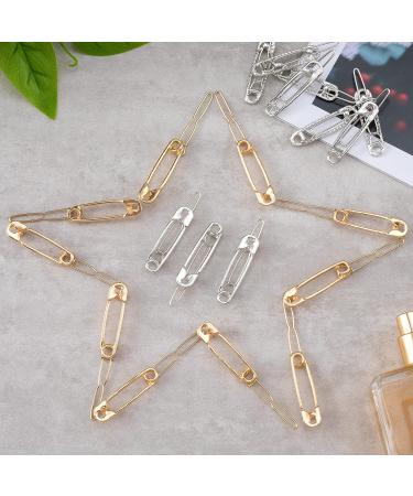 OIIKI 20PCS Goth Hair Clips | Safety Hair Pins for Women and Girls - Silver Gold Alloy Brooch Pin Shape Barrettes | Hollow Headwear Hair Accessories for Daily Use - Buy Online on GoSupps.com