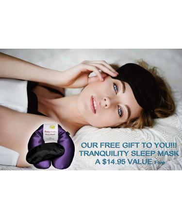 Happy Wraps Microwavable Herbal Neck Wrap - Hot Cold Aromatherapy Pillow for Migraines, Stress Relief - Amethyst + Free Sleep Mask | Perfect Gifts for Women, Birthdays, Christmas - Buy Online on GoSupps.com