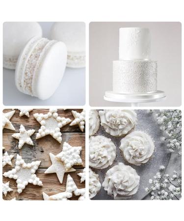 Edible Glitter Powder - 30g Metallic Food Coloring for Drinks Cakes & Cocktails (White) - International Shipping Available - Buy Online on GoSupps.com