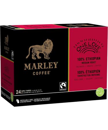 Marley Coffee Single Serve K-Cup Compatible Capsules One Love 100% Ethiopian Medium Roast 24 Count Medium Roast Coffee - Buy Online on GoSupps.com