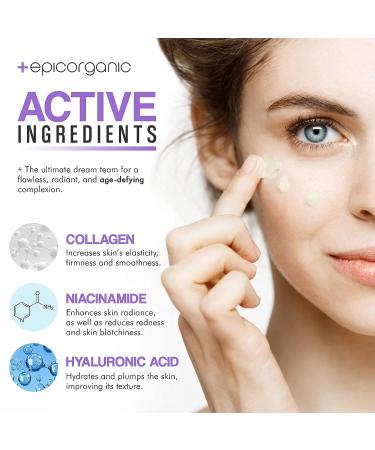 Epic Organic Night Repair | Anti Aging Night Cream with Hyaluronic Acid & Collagen| 1.7 oz Night Moisturizer for Face | Day & Night Facial Skin Care - Buy Online on GoSupps.com