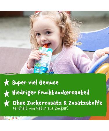 Pumpkin Organics 24 Pack Organic Vegetable Squeeze - Sugar-Free Baby Food for 6 Months+ Vegetarian (24x100g) - Buy Online on GoSupps.com