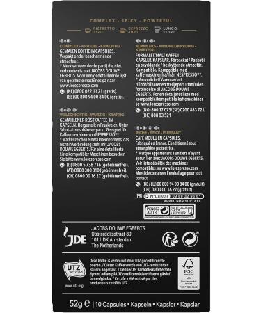 L'Or Espresso Caf Supremo - Intensity 10 - Aluminum Capsules Compatible with Nespresso * Machines (10 capsules) -52 grams - Buy Online on GoSupps.com