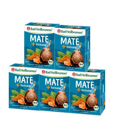 Bad Heilbrunner Turmeric & Mate Tea - Classic South American Blend in Filter Bags (5x15) - Tasty Harmony with Turmeric - Buy Online on GoSupps.com