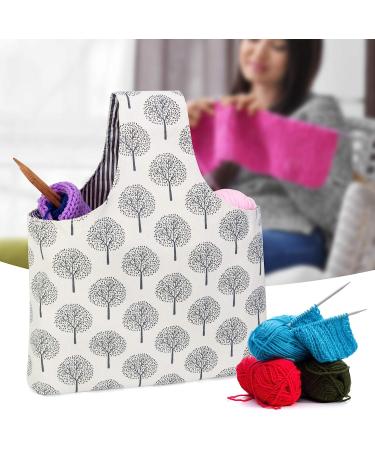 Teamoy Knitting Tote Bag  Travel Project Wrist Bag for Knitting Needles(14inches)  Yarn and Crochet Supplies  Lightweight  Perfect Size for Knitting on The Go (Large  Tree) Large Tree - Buy Online on GoSupps.com