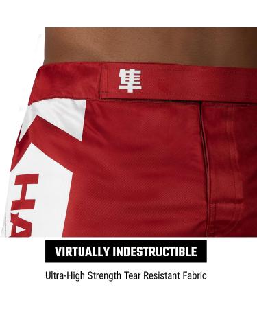 Hayabusa Men's Icon Mid-Thigh Fight Shorts XL - Red | High-Quality MMA Gear - Buy Online on GoSupps.com