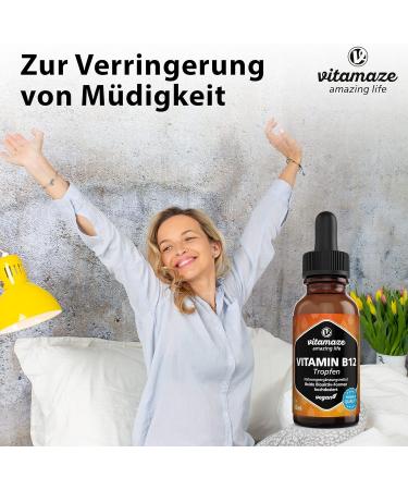 High Dose Vegan Vitamin B12 Drops 500 mcg | Methylcobalamin & Adenosylcobalamin Liquid 50 ml - Additive-Free Dietary Supplement Made in Germany - Buy Online on GoSupps.com
