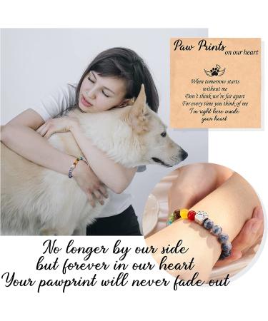 Dabem Rainbow Bridge Pet Memorial Bracelet - Sympathy Gift for Women/Men - Blue - Buy Online on GoSupps.com