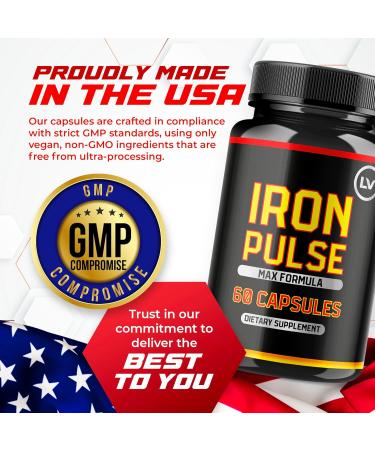 LIVORKA (3 Pack) IronPulse Capsules Iron Pulse Capsules Max Formula IronPulse Max Support Capsules Iron Pulse Pills IronPulse Pills Iron Pulse Support Pills 180 Capsules for 3 Months - Buy Online on GoSupps.com