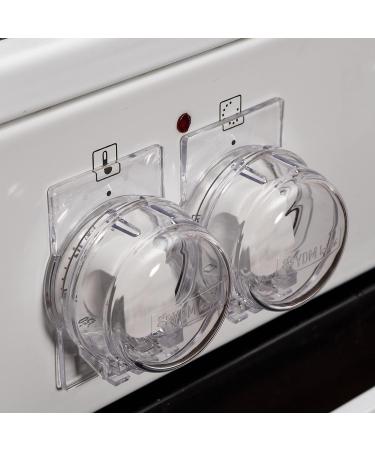 Child Locking Set for Stove Buttons - Herd Safety Kit with Ovid Door Lock Transparent Glue and 6 + 1 Pieces - Black Fits Buttons up to 4.9 cm  - Buy Online on GoSupps.com