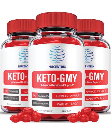 (3 Pack) Keto GMY - Official Formula Vegan - Keto Gummy Plus ACV Keto GMY Advanced Weight Shark Loss Tank Keto Apple Cider Vinegar 1000mg Formula with Vitamin B12 Beet Root Juice Gummy (180 Gummies)
