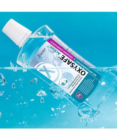 Miradent Oxysafe Active +F Mouthwash 500ml | Antibacterial Fluoride Active Oxygen | Protects Teeth & Gums Fights Bad Breath Non-Alcoholic - Buy Online on GoSupps.com