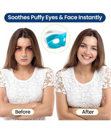 Albert Austin Cooling Eye Mask with Plush Edging - Reusable Hot/Cold Therapy for Puffy Eyes, Sinus Pain, Headache, Migraine - Gel Mask for Dark Circles & Swollen Eyes - Buy Online on GoSupps.com