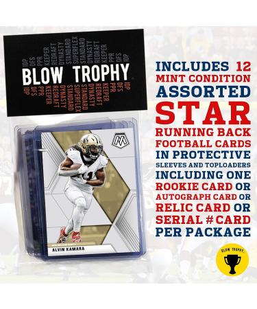 NFL Running Back Football Card Bundle - Set of 12 Mint Star RB Cards with Relic, Serial, Rookie, Sleeve, Toploader, Fantasy Football eBook - Buy Online on GoSupps.com