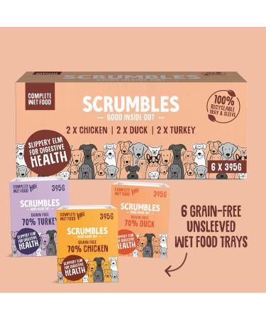 Scrumbles Natural Wet Dog Food Meaty Multipack 6x 395g - Buy Online on GoSupps.com