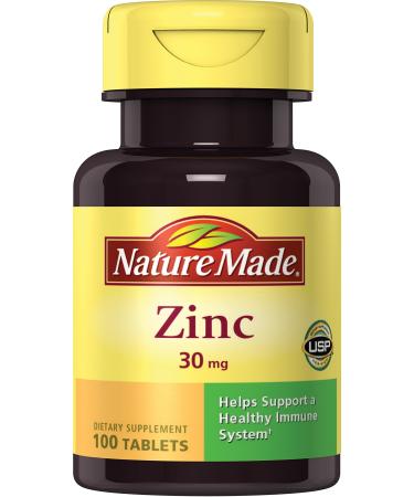 Nature Made Zinc 30mg 100 Tablets (Pack of 6)