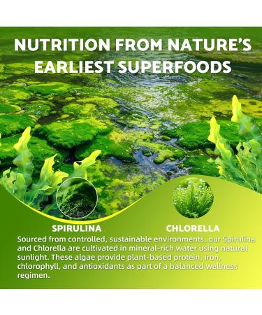 Organic Spirulina Chlorella Gummies Super Greens Blend with Protein Chlorophyll Vitamin C D3 B12 Zinc Supports Daily Energy Immune System & Antioxidant Intake Pineapple Flavor 60 Count 60 Count (Pack of 1) - Buy Online on GoSupps.com